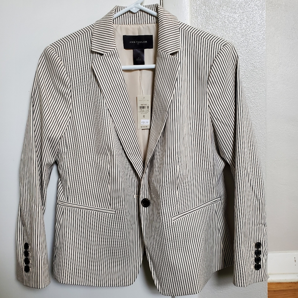 NWT Ann Taylor Striped Blazer